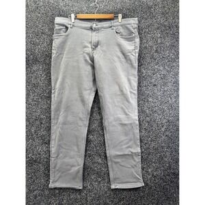 Faherty Brand Mens 5-Pocket Straight Leg Pants Gray Size 40 Stretch Casual